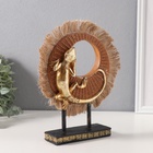 Фигурка полистоун «Золотая ящерица на плетёном кольце», 5×13.2×21.5 см - Фото 2