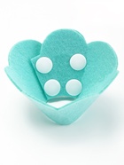 Ветеринарный воротник из фетра «Ромашка», размер XS, бирюзовый - Фото 3