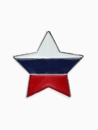 Значок «Звезда», с флагом России, цветной в серебре - Фото 1