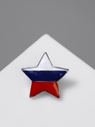Значок «Звезда» с флагом России, цветной в серебре - Фото 2