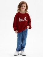 Джемпер детский KAFTAN Love р.32 (110-116 см), красный 10539568 - фото 13182504