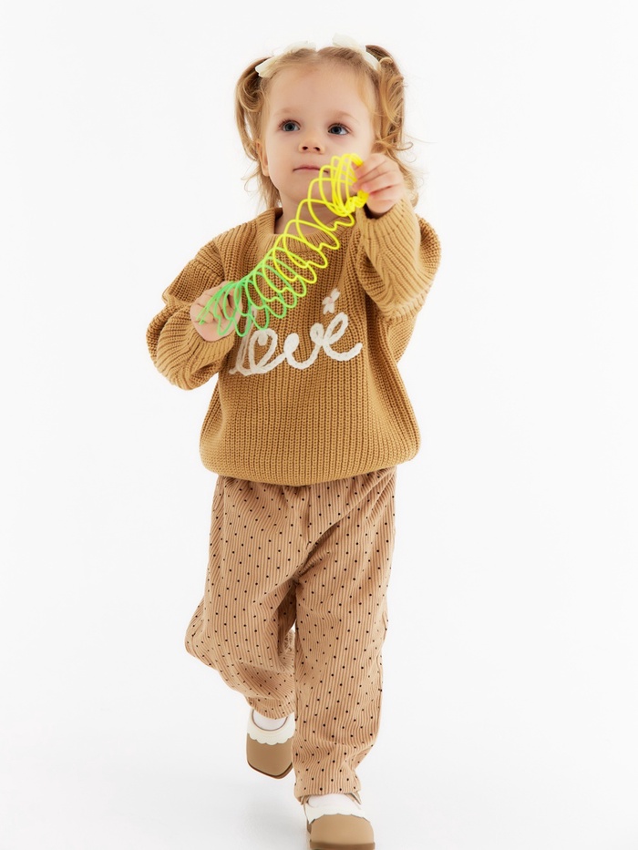 Джемпер «Крошка Я» Love, рост 74-80 см, бежевый - Фото 1