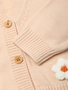 Кардиган Крошка Я Ромашки, р.80-86 см, бежевый - фото 117420160