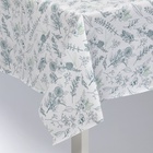 Скатерть на стол Доляна, 137×180 см, бело-зелёная - Фото 2