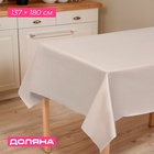 Скатерть на стол Доляна, 137×180 см, серо-бежевая - Фото 1