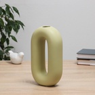 Ваза «Линд», 12×5×20 см, керамика, зелёная - Фото 2