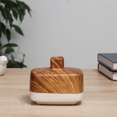 Ваза Теа, 8×11×9.5 см, керамика, белая, коричневая