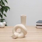 Ваза для цветов «Узел», 11×5×18 см, керамика, белая - Фото 2