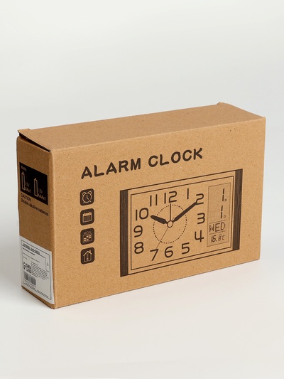 Часы будильник настольные, на батарейках, 17.9 х 10.9 х 4.1 см, циферблат 10.9 х 15.5 см