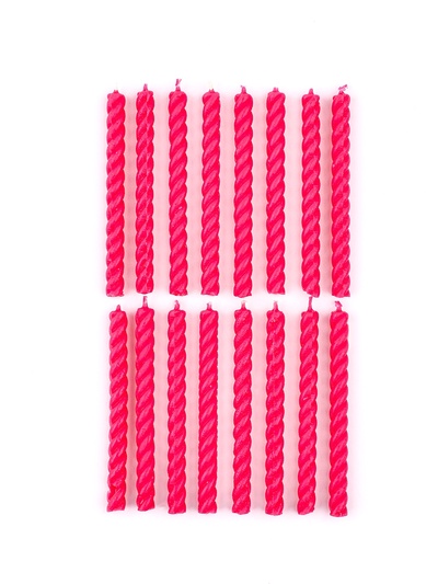 Свечи для торта, фуксия, 16 шт., 6.5×0.5 см