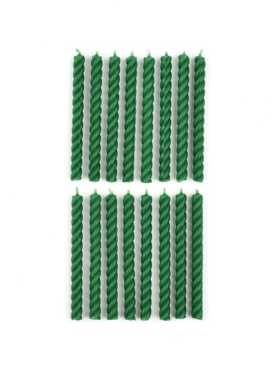 Свечи для торта, зеленые, 16 шт., 6.5×0.5 см
