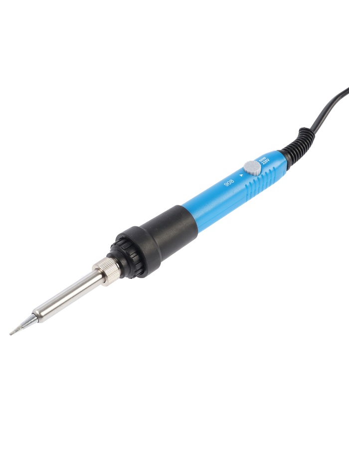 Паяльный набор ТУНДРА, паяльник 60 Вт с регулировкой температуры, канифоль, припой