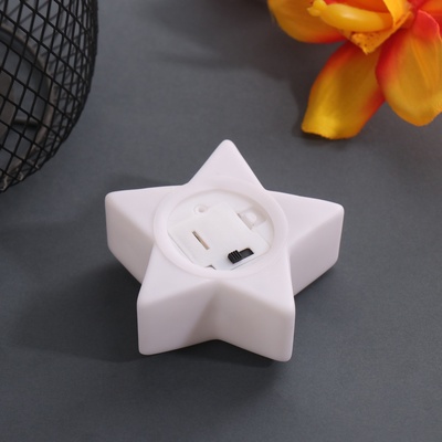 Фигурка световая RISALUX «Звезда. Лучи», LED-ночник, 3xLR1130, 7×7×2.5 см