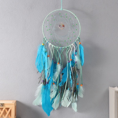 Ловец снов амулет «Дерево в цветке», зелёный, 20×85 см