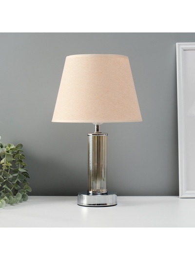 Лампа настольная «Арабеска» 1×40 Вт Е27 хром/бежевый 22×22×36 см