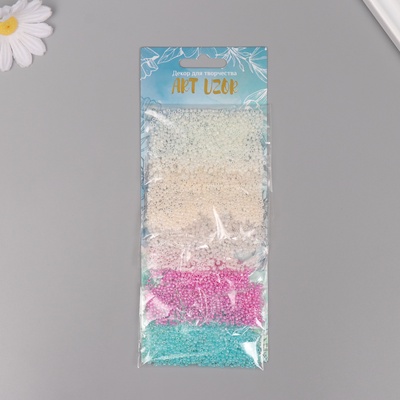 Бисер круглый 12/0 «Весна», 5 цветов × 10 г, 20×8×0.7 см