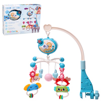 УЦЕНКА Музыкальный мобиль «Волшебные сны», звуковые и световые эффекты, голубой