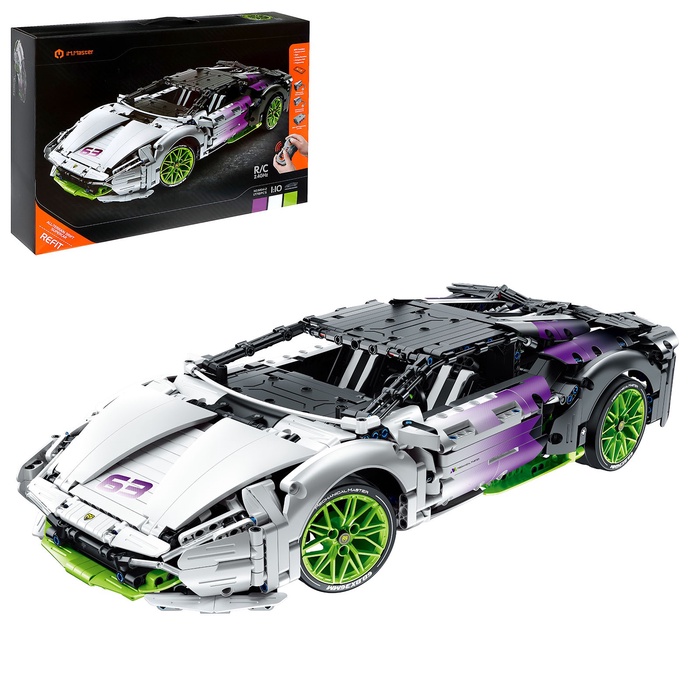 Конструктор «Спортивная тачка», радиоуправление, 1:10, 1778 деталей - Фото 1