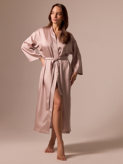 Халат домашний женский SL Tensel Home, размер 40-42, пудровый
