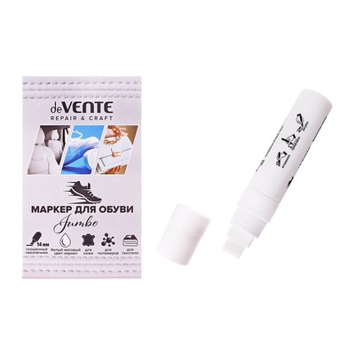 Маркер для кожи, deVENTE. Master Jumbo, линия 15 мм, белый матовый