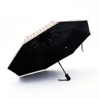 Зонт автоматический «Геометрия», эпонж, 3 сложения, 8 спиц, R=48/55 см, d=96 см, МИКС - Фото 3
