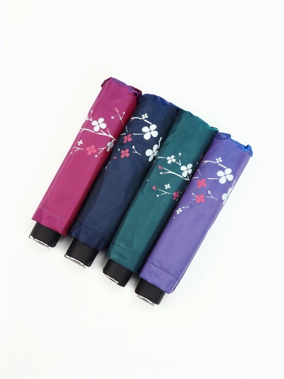 Зонт механический «Хамелеон», эпонж, 4 сложения, 10 спиц, R=48/56 см, D = 96 см, МИКС