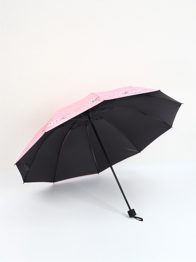 Зонт механический «Сакура», эпонж, 4 сложения, 8 спиц, R=52/60 см, D = 104 см, МИКС