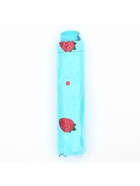 Зонт механический «Ягоды», эпонж, 4 сложения, 8 спиц, R=49/55 см, d=98 см, голубой - Фото 4