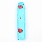 Зонт механический «Ягоды», эпонж, 4 сложения, 8 спиц, R=49/55 см, d=98 см, голубой - Фото 5