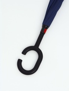 Зонт - наоборот «Однотон», механический, 8 спиц, R=53/61 см, d=106 см, чёрный, синий - Фото 4