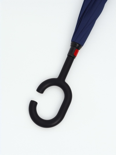 Зонт - наоборот «Однотон», механический, 8 спиц, R=53/61 см, D = 106 см, чёрный, синий