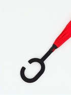 Зонт - наоборот «Однотон», механический, 8 спиц, R=53/61 см, d=106 см, чёрный, красный - Фото 4