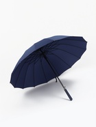 Зонт - трость полуавтоматический «Однотон», 16 спиц, R=51/60 см, d=102 см, синий - Фото 3