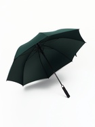 Зонт - трость полуавтоматический «Однотон», эпонж, 8 спиц, R=60/70 см, d=120 см, зелёный - Фото 3