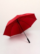 Зонт - трость полуавтоматический «Однотон», эпонж, 8 спиц, R=60/70 см, d=120 см, красный - Фото 3