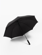 Зонт - трость полуавтоматический «Однотон», эпонж, 8 спиц, R=60/70 см, d=120 см, чёрный - Фото 3