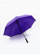 Зонт - трость полуавтоматический «Однотон», эпонж, 8 спиц, R=60/70 см, d=120 см, фиолетовый - Фото 3
