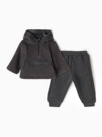 Костюм для мальчика (куртка, брюки) MINAKU, графит, серый, рост 86-92 см