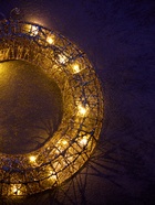 Светодиодная фигура «Венок», 30×30×5 см, 20 LED, от батареек ААх2, свечение тёплое белое - Фото 3