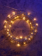 Светодиодная фигура «Венок», 40×40×5 см, 30 LED, от батареек ААх3, свечение тёплое белое - Фото 1