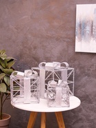 Фигура световая "Кубы серые", 25х20х15 см, 90 LED, батарейки ААх8 (не в компл.), свечение тёплое белое - фото 809319943