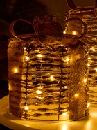 Фигура световая "Подарки цилиндр", 25х20х15 см, 90 LED, батарейки ААх8 (не в компл.), свечение тёплое белое - фото 809319947