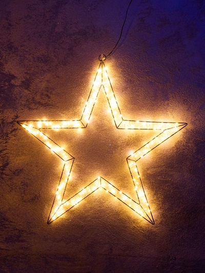 Фигура подвесная световая FROSTY «Звёздочка», 57×57×2, 200 LED, 4.5V, свечение тёплое белое