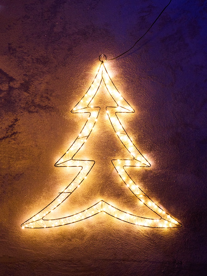 Фигура подвесная световая FROSTY «Ёлочка», 58×56×2, 200 LED, 4.5V, свечение тёплое белое - Фото 1