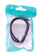 Ремешок для фитнес-браслета Mi Band 5/6/7 Luazon, с перфорацией, чёрный, красный - Фото 5