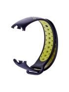 Ремешок для фитнес-браслета Mi Band 8/9 Luazon, с перфорацией, чёрный, зелёный - Фото 2