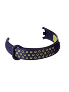 Ремешок для фитнес-браслета Mi Band 8/9 Luazon, с перфорацией, чёрный, зелёный - Фото 4