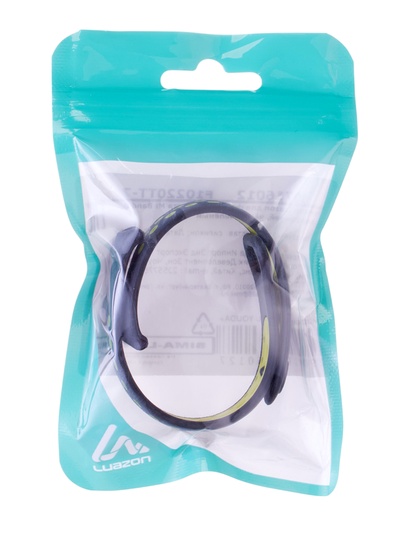 Ремешок Luazon для фитнес-браслета Mi Band 8/9, с перфорацией, чёрно-зелёный