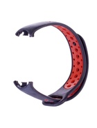 Ремешок для фитнес-браслета Mi Band 8/9 Luazon, с перфорацией, чёрный, красный - Фото 2