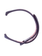 Ремешок для фитнес-браслета Mi Band 8/9 Luazon, с перфорацией, чёрный, красный - Фото 3